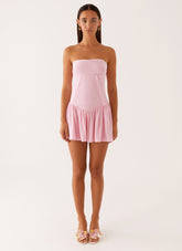 Larnie Linen Mini Dress - Pink